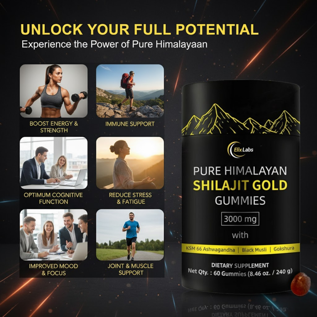 ElixLab Himalayan Shilajit Gold Gummies